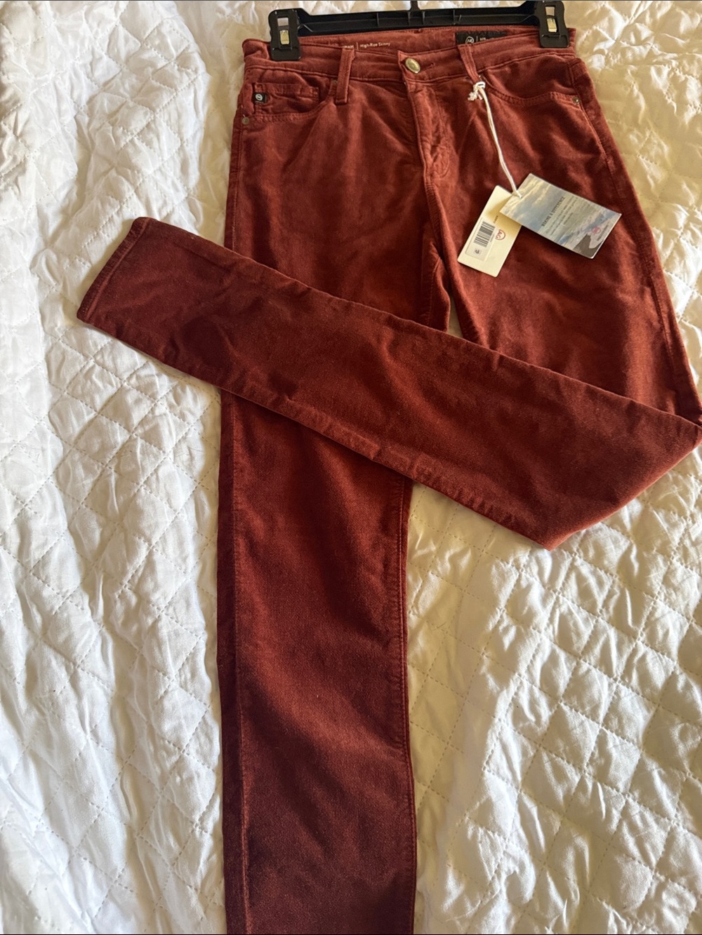 Women’s Rust Corduroy Jeans - Casual Slim Fit